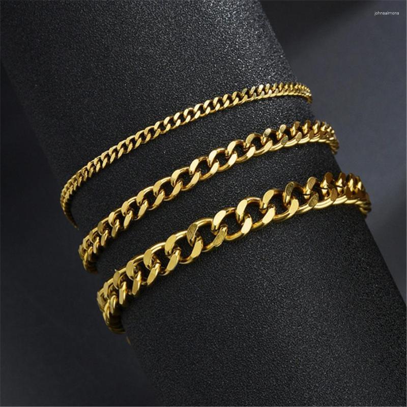 Link Bracelets Trendy Hip Hop Cuban Chain Men Bracelet Classic Stainless Steel 3/5/7mm Width For Women Jewelry Gift
Link Bracelets Trendy Hip Hop Cuban Chain Men Bracelet Classic Stainless Steel 3/5/7mm Width For Women Jewelry Gift