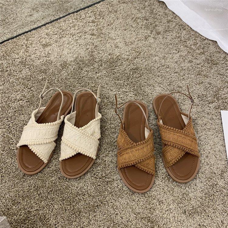 Sandals 2023 Summer Female Bohemia Student Intersecting Zone Roman Shoes Fashion Flat Bottomed Women's Vacation, Brown
Sandals 2023 Summer Female Bohemia Student Intersecting Zone Roman Shoes Fashion Flat Bottomed Women's Vacation, Brown