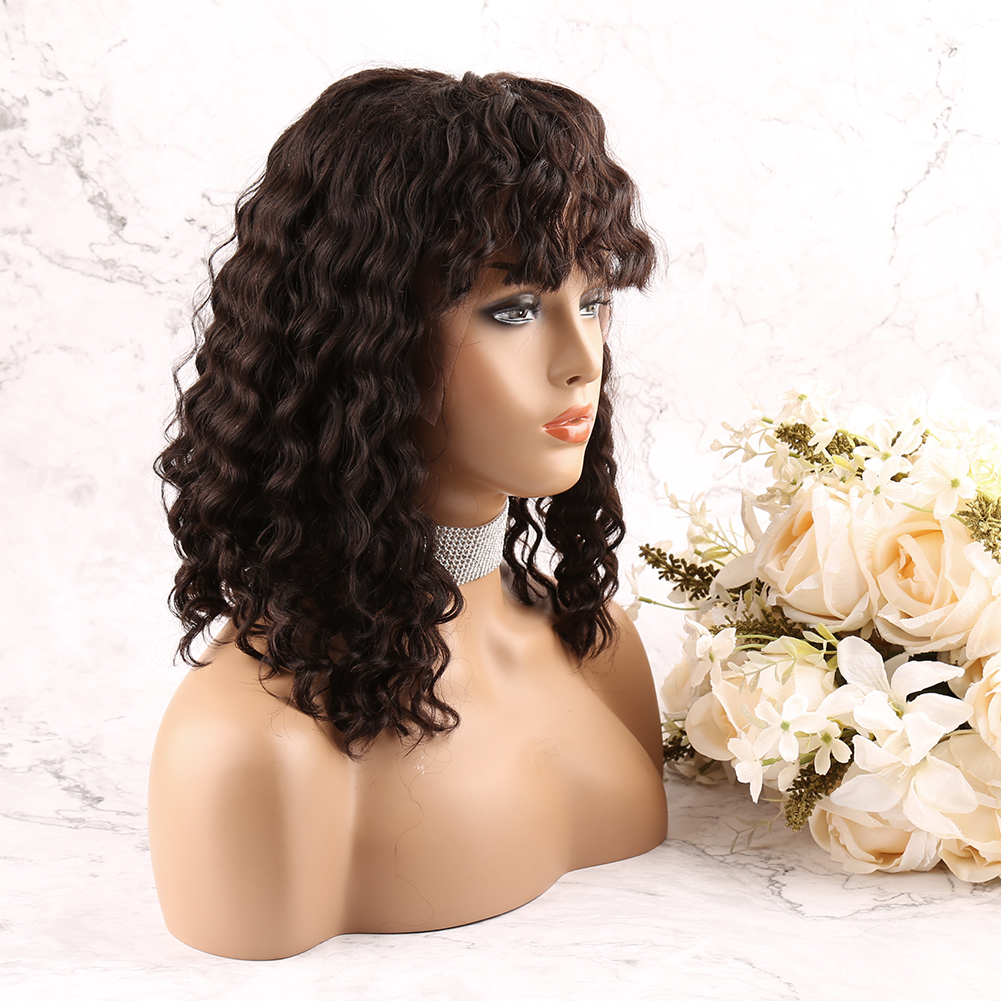 Silky Straight Human Hair Bob Wig With Bangs Realistic Look HD Lace Glueless Wigs Blunt Cut Short Black Water Wave Italian Wavy Human Virgin Hair Wigs
