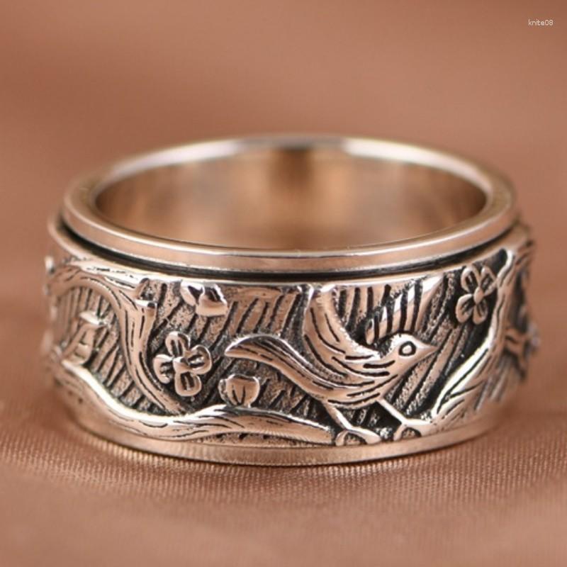 Cluster Rings S925 Sterling Silver For Men Women 2023 Christmas Fashion Magpies Of Good S Rotatable Solid Argentum Jewelry
Cluster Rings S925 Sterling Silver For Men Women 2023 Christmas Fashion Magpies Of Good S Rotatable Solid Argentum Jewelry