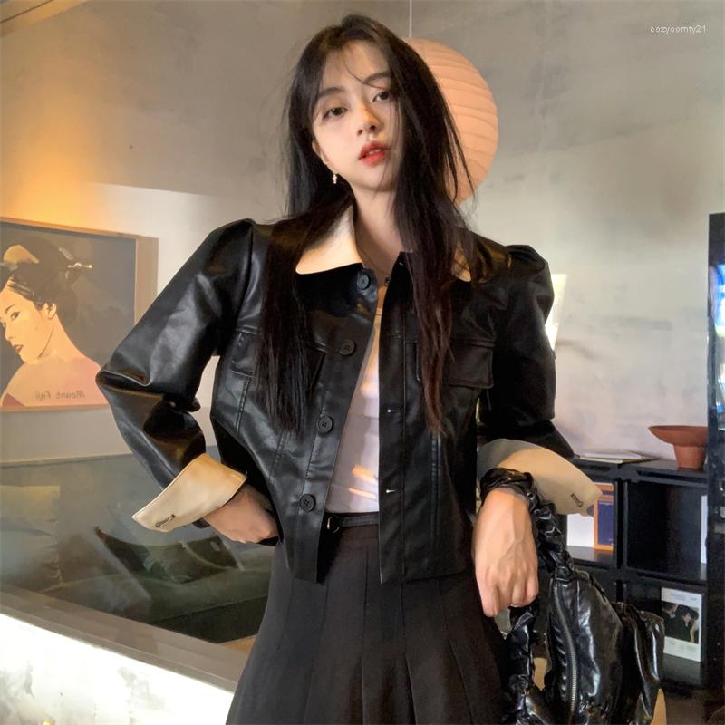Women's Jackets WDMSNA Spring 2023 Motorcycle Leather Coat Long Sleeve Women Jacket Top Loose Casual Short For Crop, Black
Women's Jackets WDMSNA Spring 2023 Motorcycle Leather Coat Long Sleeve Women Jacket Top Loose Casual Short For Crop, Black