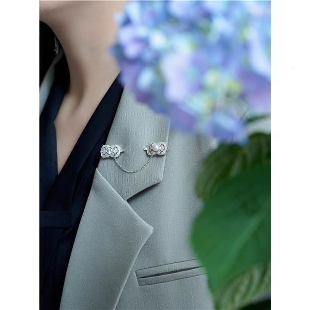 Pins Brooches Fashion Retro Pearl Neck Pin Brooch 230621