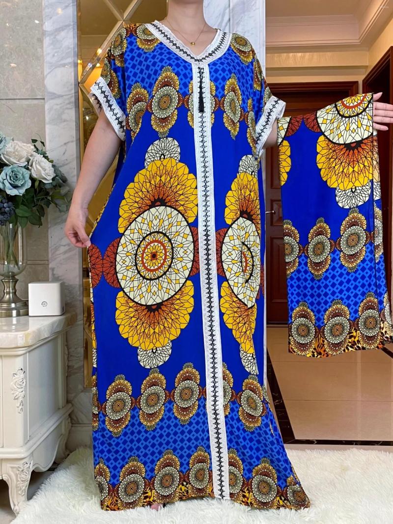 Ethnic Clothing Dubai Style Short Sleeve African Abaya Dashiki Floral Tie-dye Long Cotton Lady Elegant Summer Maxi Casual Dresses Vestidos
Ethnic Clothing Dubai Style Short Sleeve African Abaya Dashiki Floral Tie-dye Long Cotton Lady Elegant Summer Maxi Casual Dresses Vestidos