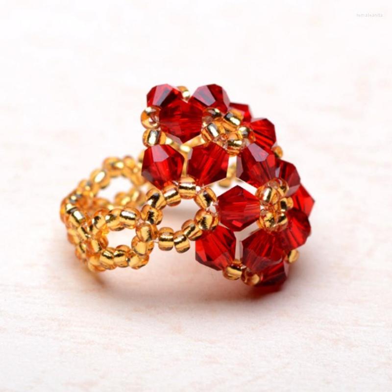 Cluster Rings 5pcs/lot Fashion Jewelry Handmade Crystal Bead Finger Ring Flowers Shaped Assorted Colors Cute Lovely
Cluster Rings 5pcs/lot Fashion Jewelry Handmade Crystal Bead Finger Ring Flowers Shaped Assorted Colors Cute Lovely