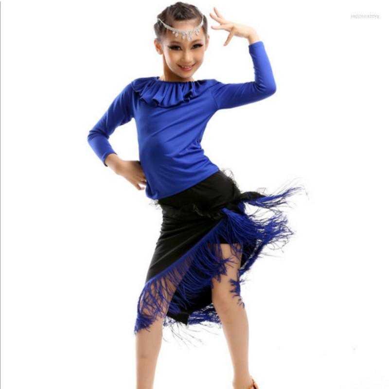 Stage Wear Latin Dance Costumes Girls Children Long-sleeved Skirt Children's Clothing Performances
Stage Wear Latin Dance Costumes Girls Children Long-sleeved Skirt Children's Clothing Performances