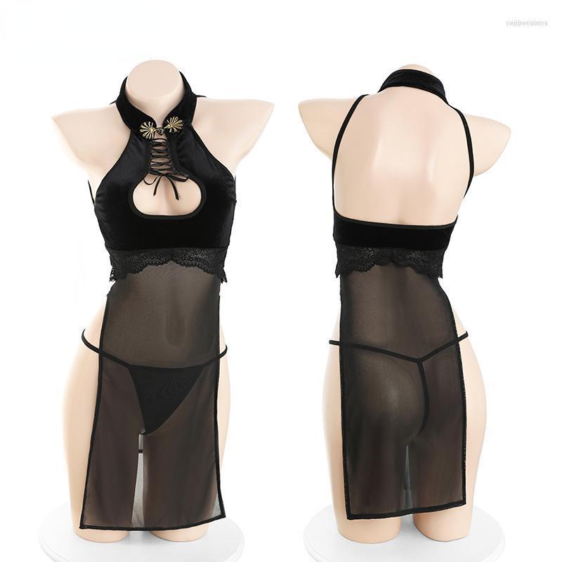 Ethnic Clothing Classical Chinese Cheongsam Dress Velvet Patchwork Qipao Skirt Sexy Lingerie Ancient Hollow Hanfu Nightdress With Long
Ethnic Clothing Classical Chinese Cheongsam Dress Velvet Patchwork Qipao Skirt Sexy Lingerie Ancient Hollow Hanfu Nightdress With Long
