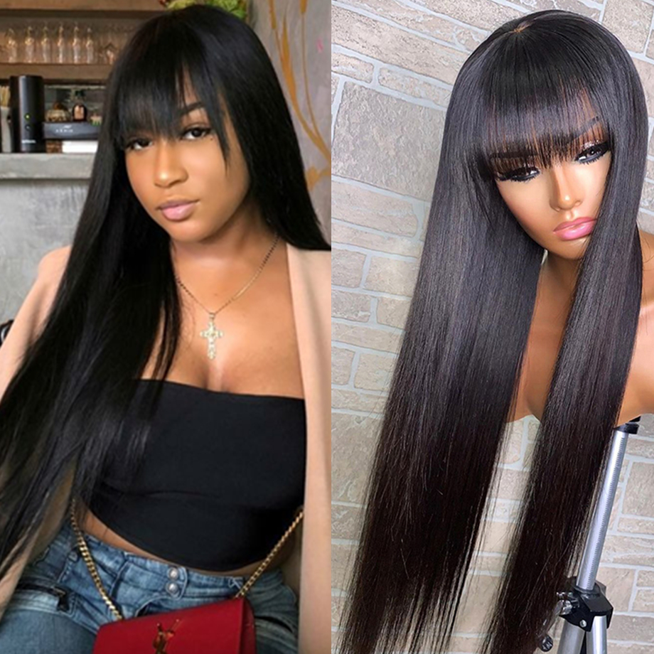 New Product 100% Human Hair Wigs Straight Hair With Bang Fringe For Women Brazilian Bob Wig Glueless Full Machine Made With Bangs 26 Inch, Natural color
New Product 100% Human Hair Wigs Straight Hair With Bang Fringe For Women Brazilian Bob Wig Glueless Full Machine Made With Bangs 26 Inch, Natural color