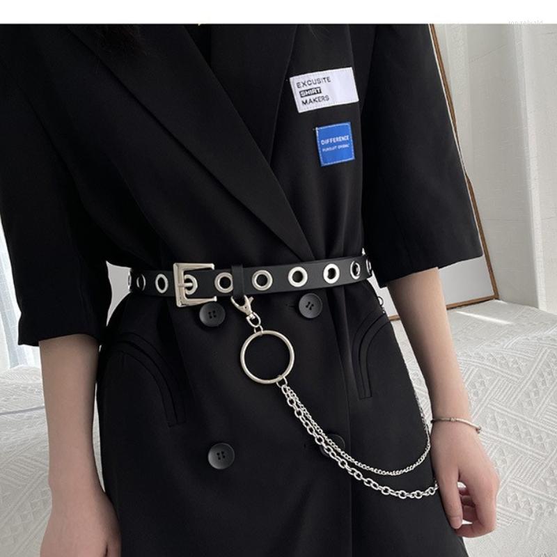 Belts Women Belt PU Leather Pin Buckle Punk Wind Jeans Style Fashion Female Black Free Size Grommet For Pants
Belts Women Belt PU Leather Pin Buckle Punk Wind Jeans Style Fashion Female Black Free Size Grommet For Pants