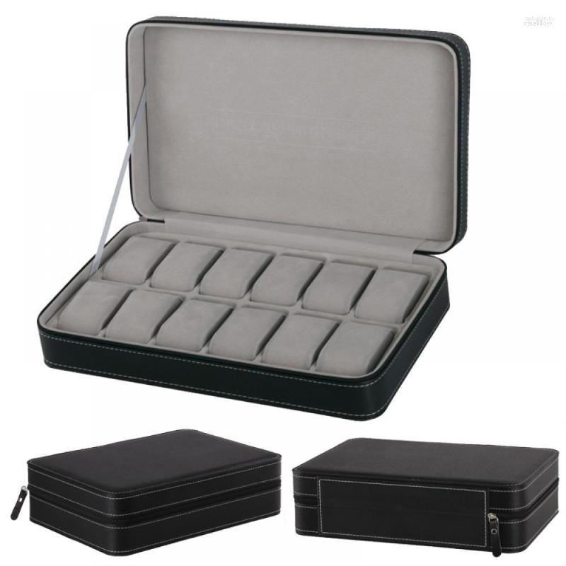 Watch Boxes 6/10/12 Slots Black PU Leather Zipper Bags Watches Holding Storage Display Case Portable Organizer Jewelry Gift
Watch Boxes 6/10/12 Slots Black PU Leather Zipper Bags Watches Holding Storage Display Case Portable Organizer Jewelry Gift