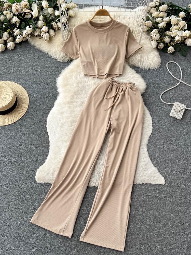 Women's Two Piece Pants SINGREINY Women Hollow Out Casual Pieces Suits Solid Short T Shirt Wide Legs Long Elastic Waist Retro Loose, Khaki
Women's Two Piece Pants SINGREINY Women Hollow Out Casual Pieces Suits Solid Short T Shirt Wide Legs Long Elastic Waist Retro Loose, Khaki