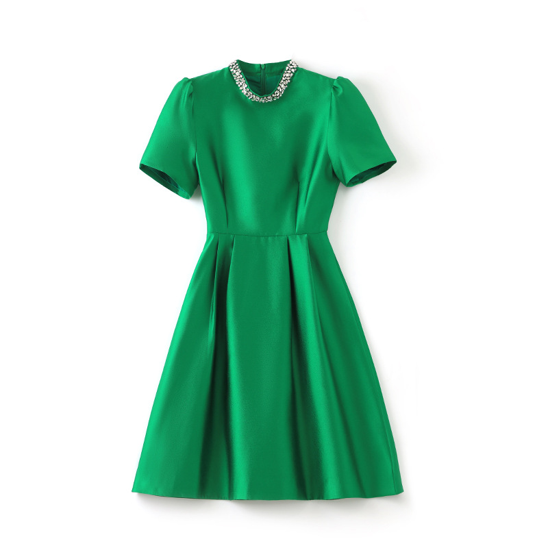 2023 Summer GreenSolid Color Dress Short Sleeve Round Neck Knee-Length Casual Dresses W3L042201, Green
2023 Summer GreenSolid Color Dress Short Sleeve Round Neck Knee-Length Casual Dresses W3L042201, Green