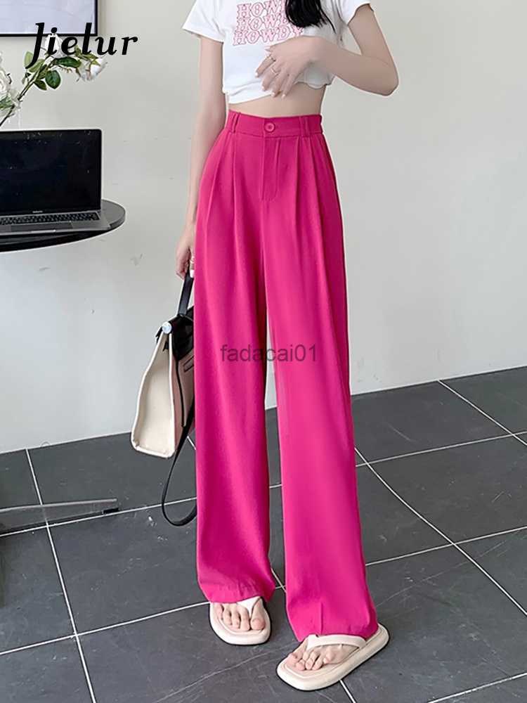 Summer Loose Korean Pants Fashion High Waist Wide Leg Pants Women Simple Rose Red OL Casual Female Trousers S4XL Size L230621
Summer Loose Korean Pants Fashion High Waist Wide Leg Pants Women Simple Rose Red OL Casual Female Trousers S4XL Size L230621