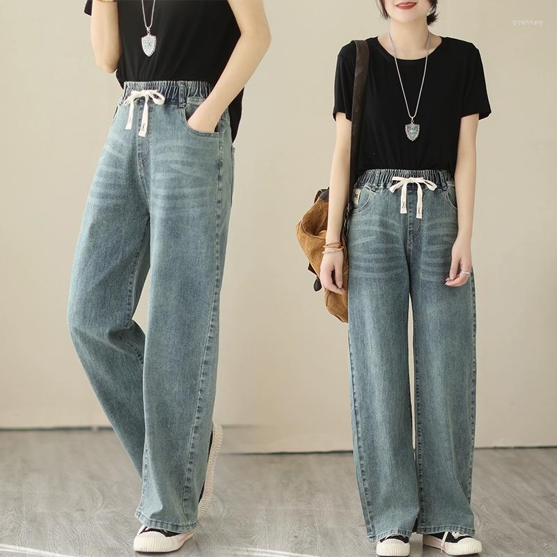 Women's Jeans 8001 Spring Autumn Fashion Baggy Denim Pants Women Vintage Straight Elastic Waist Solid Color Simple Casual Loose Trouser, 8001 blue
Women's Jeans 8001 Spring Autumn Fashion Baggy Denim Pants Women Vintage Straight Elastic Waist Solid Color Simple Casual Loose Trouser, 8001 blue