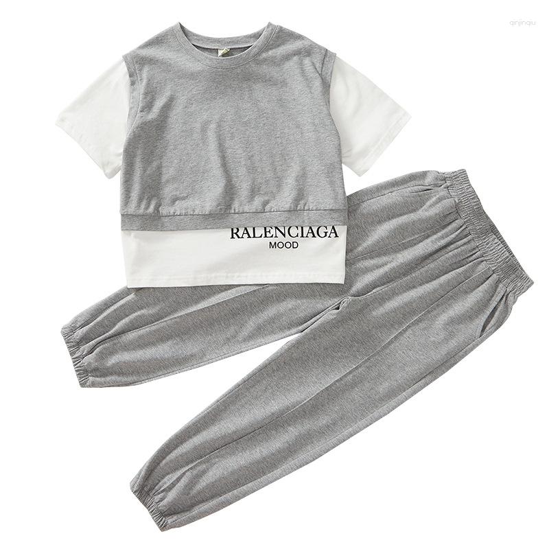 Clothing Sets Girls Summer Patchwork Suit Children Short-Sleeved T Shirt Wide Leg Pants 2Pcs Baby Loungewear Fashion Outfits, Black
Clothing Sets Girls Summer Patchwork Suit Children Short-Sleeved T Shirt Wide Leg Pants 2Pcs Baby Loungewear Fashion Outfits, Black