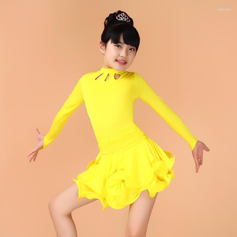 Stage Wear 2023 90-160cm Children Long Sleeved Spandex Competition Ballroom Dance Dress Latina Costume Kids Salsa Dancing Clothes, Black
Stage Wear 2023 90-160cm Children Long Sleeved Spandex Competition Ballroom Dance Dress Latina Costume Kids Salsa Dancing Clothes, Black