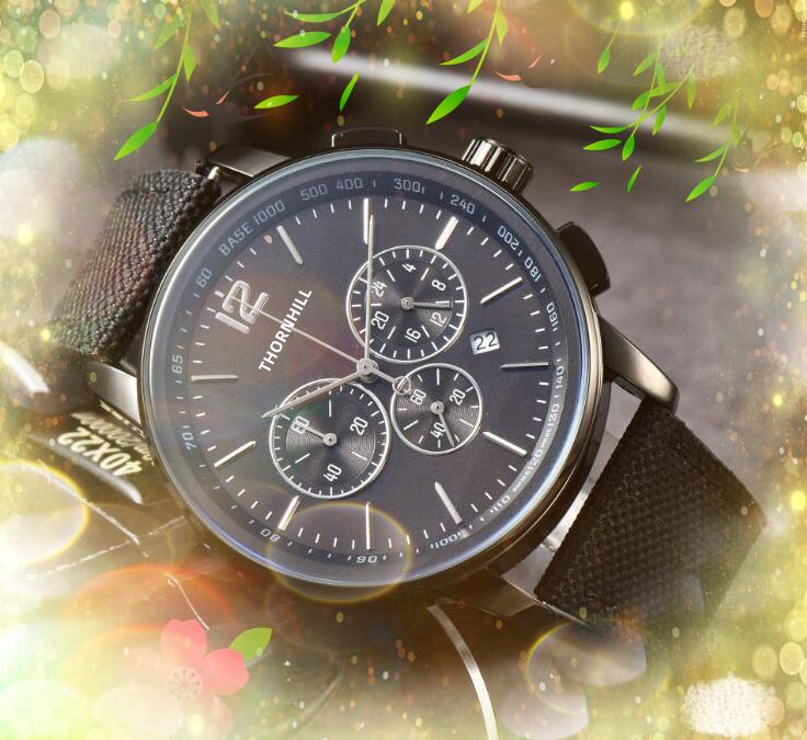 Popular Mens Three Eyes Dial Watches Stopwatch 41MM Fabric Leather Belt Clock Quartz Movement Chronograph Vintage Super Auto Date Wristwatch holiday gifts, As pic
Popular Mens Three Eyes Dial Watches Stopwatch 41MM Fabric Leather Belt Clock Quartz Movement Chronograph Vintage Super Auto Date Wristwatch holiday gifts, As pic