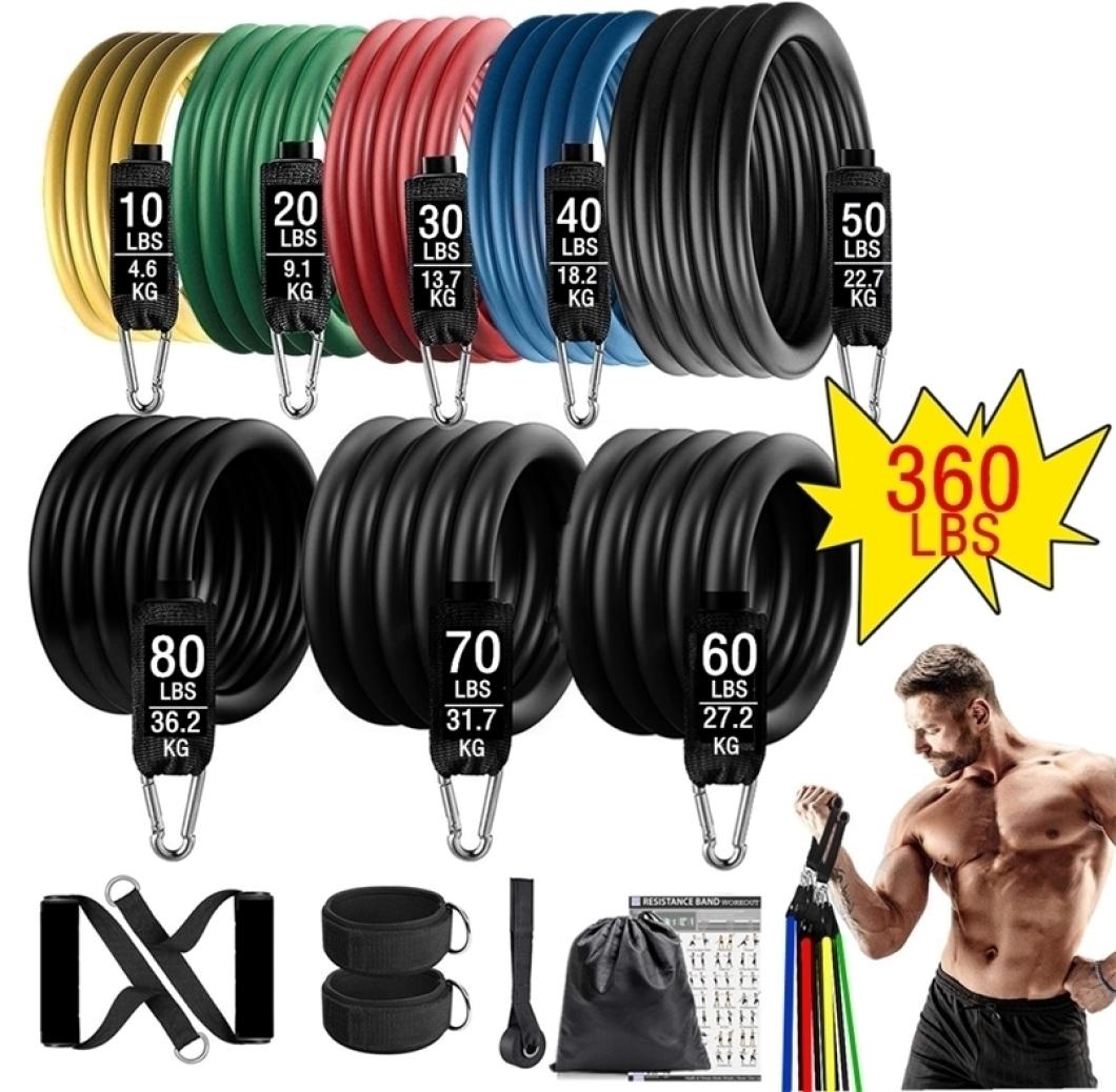 360lbs Fitness Exercises Resistance Bands Set Elastic Tubes Pull Rope Yoga Band Training Workout Equipment for Home Gym Weight 2209136652, Purple
360lbs Fitness Exercises Resistance Bands Set Elastic Tubes Pull Rope Yoga Band Training Workout Equipment for Home Gym Weight 2209136652, Purple