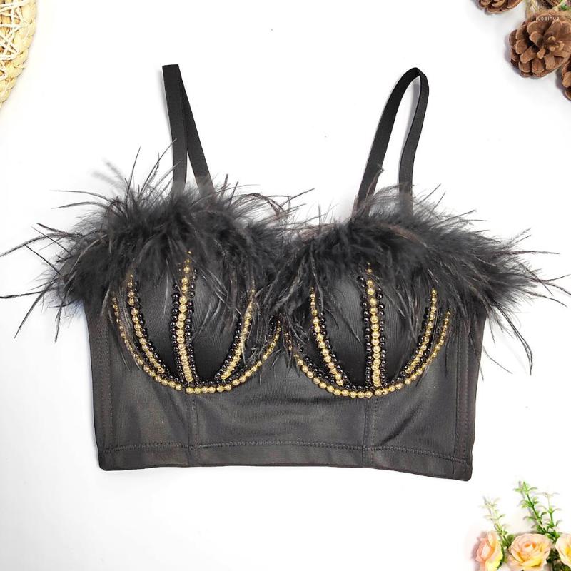 Women's Tanks SXTHAENOO Summer Women Halter Feather Trim Bustiers Crop Top Fashion Sleeveless Backless Beading Tank For Club Party, Black
Women's Tanks SXTHAENOO Summer Women Halter Feather Trim Bustiers Crop Top Fashion Sleeveless Backless Beading Tank For Club Party, Black
