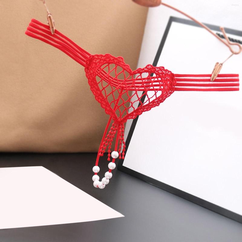 Women's Panties Women Low Waist Sexy Heart Shaped Hollow Large Mesh G String Pants Pearl Massage Underpants Womens Lace Underwear Cotton, Red 
Women's Panties Women Low Waist Sexy Heart Shaped Hollow Large Mesh G String Pants Pearl Massage Underpants Womens Lace Underwear Cotton, Red