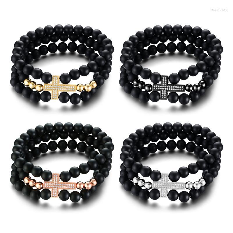 Bangle Arrival Bracelet For Men Triple Adjustable With CZ Cross Stack In Elegant Black Beaded Religious
Bangle Arrival Bracelet For Men Triple Adjustable With CZ Cross Stack In Elegant Black Beaded Religious
