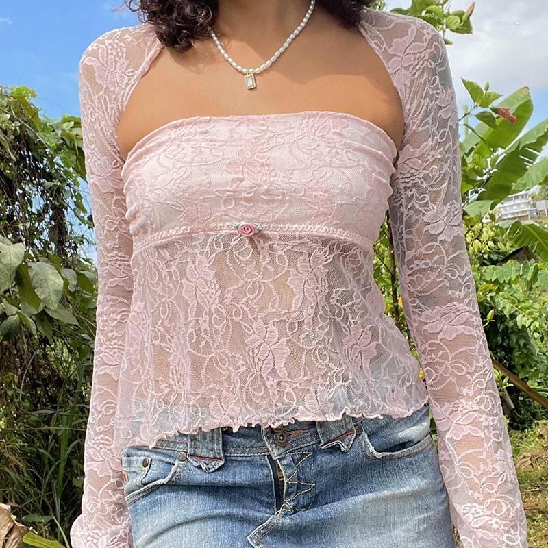 Women' Tanks 2 Piece Set Long Sleeve Shrug T-shirt Strapless Tube Tops Floral Lace Mesh Sheer Fairy Coquette Y2K Vintage Crop Women
Women' Tanks 2 Piece Set Long Sleeve Shrug T-shirt Strapless Tube Tops Floral Lace Mesh Sheer Fairy Coquette Y2K Vintage Crop Women