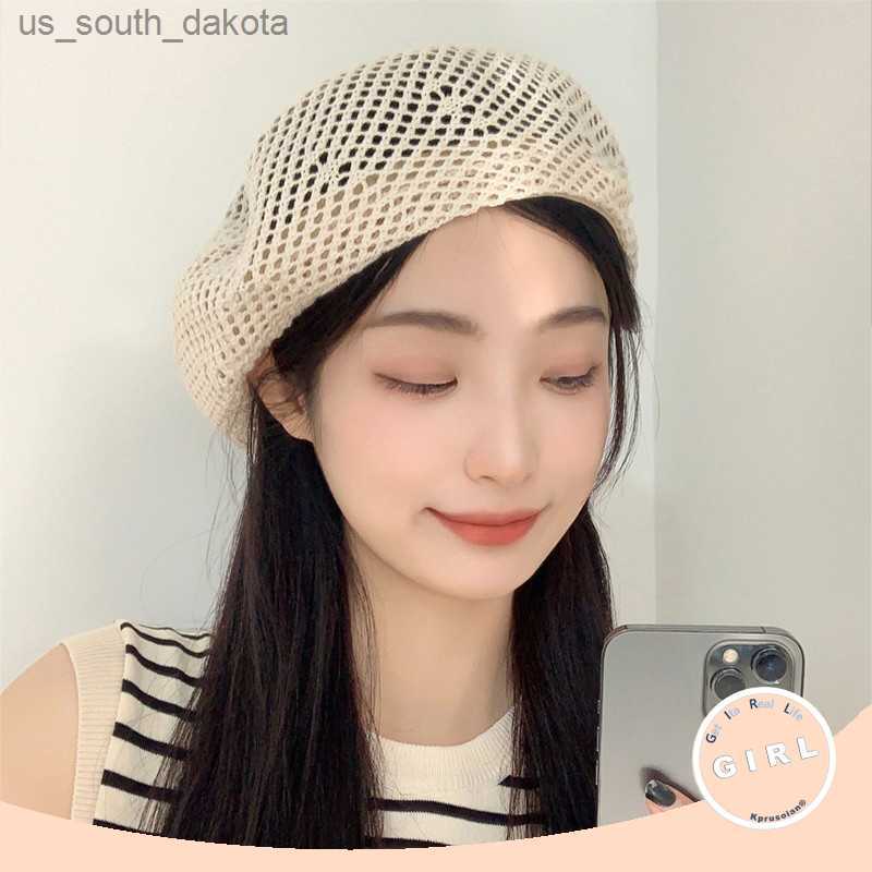 New Fashion Summer Lightweight Berets for Women Cute Mesh Sun Hat Teenager Girls Kaii Black Octagonal Hat Beach Outdoor T133 L230523, Khaki
New Fashion Summer Lightweight Berets for Women Cute Mesh Sun Hat Teenager Girls Kaii Black Octagonal Hat Beach Outdoor T133 L230523, Khaki