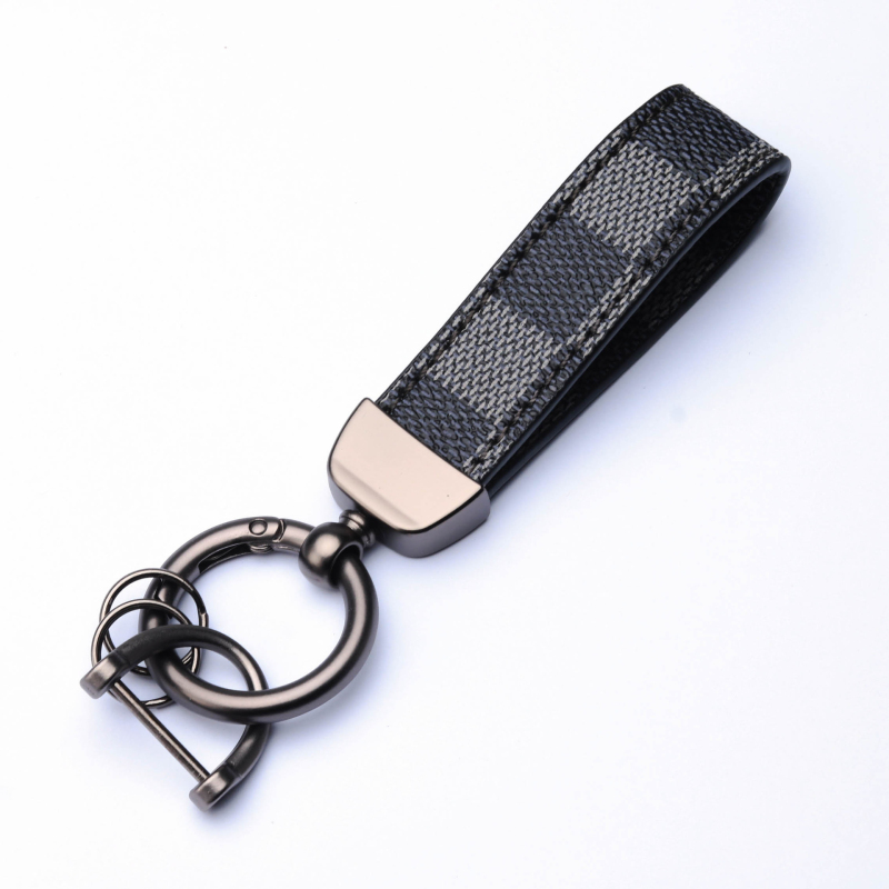 Elegant Design Pattern Leather Car Handbag Decorate Key chain Keyrings Keychain for Men Women Gift