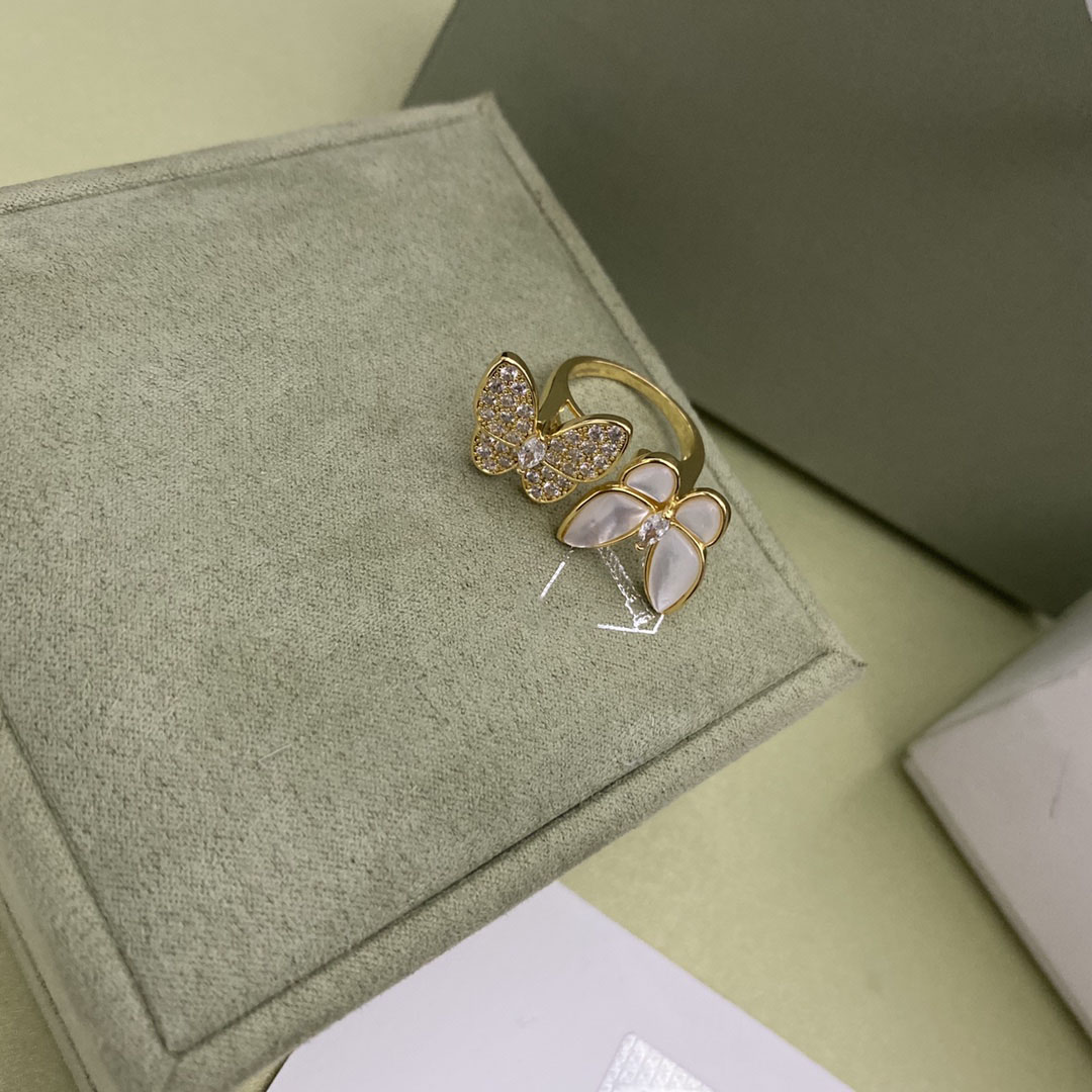 Fashion Classic 4/Four Leaf Clover Open Butterfly Band Rings S925 Silver 18K Gold with Diamonds for Women&Girls Valentine's Mother's Day Eng
Fashion Classic 4/Four Leaf Clover Open Butterfly Band Rings S925 Silver 18K Gold with Diamonds for Women&Girls Valentine's Mother's Day Eng