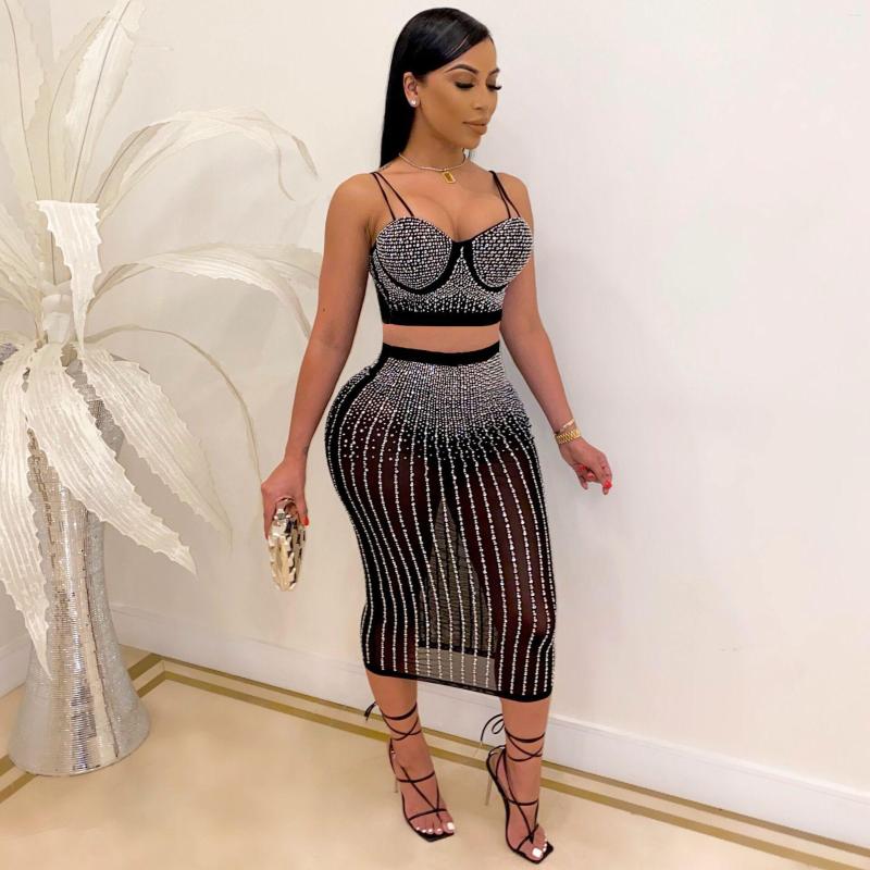 Work Dresses 2023 Diamond-Embedded Chest-Wrapped Sling Short Top Elastic Mid Long Skirt Drilling Pure Color Women Two-Piece Set Nightclub, Black
Work Dresses 2023 Diamond-Embedded Chest-Wrapped Sling Short Top Elastic Mid Long Skirt Drilling Pure Color Women Two-Piece Set Nightclub, Black