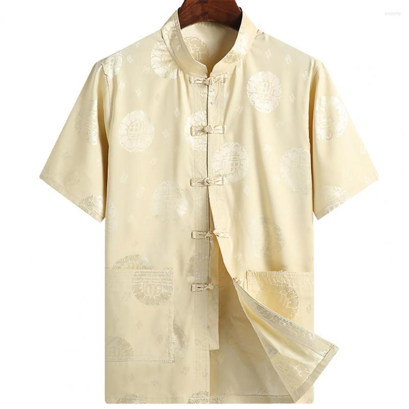 Men' Casual Shirts Shirt Solid Color Retro Daily Wearing Stand Collar Pockets Tang Suit For Party, Blue
Men' Casual Shirts Shirt Solid Color Retro Daily Wearing Stand Collar Pockets Tang Suit For Party, Blue