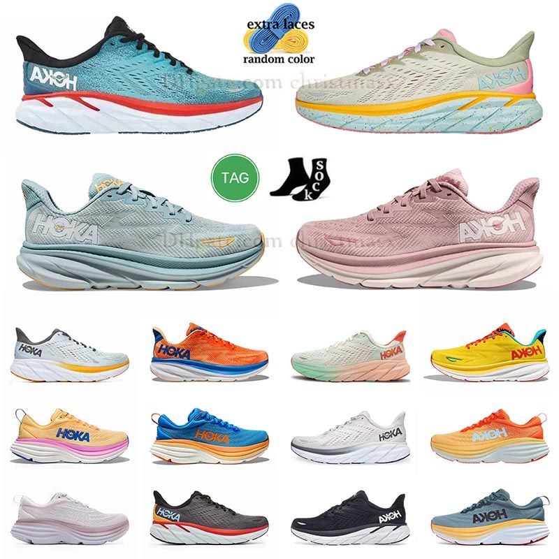 

hoka Clifton 8s 9 Bondi 8 one one shoes womens mens Free Prople hokas run shoe woman Movement Golden Coast Floral pink Summer Platform Walk running Sneaker Trainer, H02 clifton 9 harbor mist