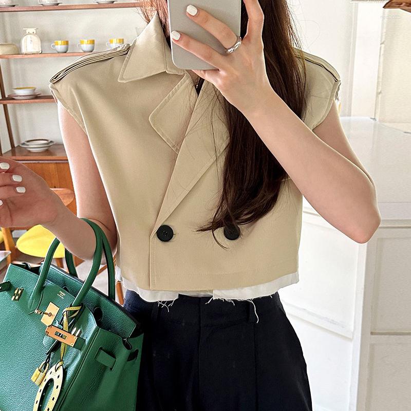 Women's Jackets Simple Elegant Suit Collar Short Tops Women 2023 Summer Niche Temperament Jacket Casual All-match Vest Trench Coats Female, Black
Women's Jackets Simple Elegant Suit Collar Short Tops Women 2023 Summer Niche Temperament Jacket Casual All-match Vest Trench Coats Female, Black