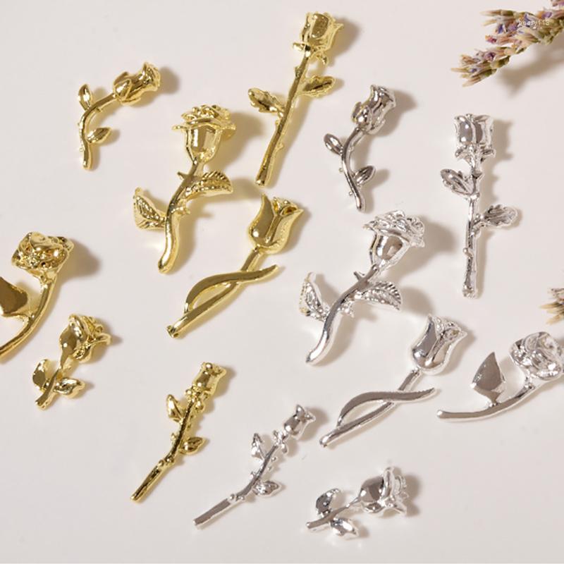 Nail Art Decorations 10 Pcs/pack 3D Gold Silver Rose Flowers Alloy Delicate Luxury DIY Metal Jewelry Accessories Wholesale
Nail Art Decorations 10 Pcs/pack 3D Gold Silver Rose Flowers Alloy Delicate Luxury DIY Metal Jewelry Accessories Wholesale