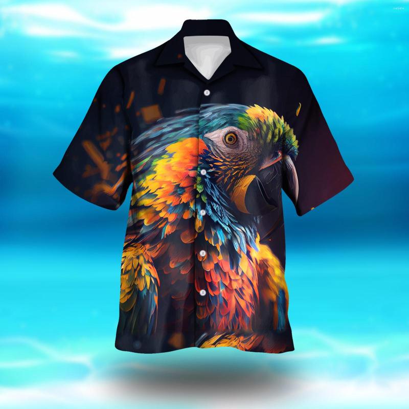Men' Casual Shirts Summer Parrot Print Lapel Collar Shirt Design Men' Birds Short Sleeve Camisas Hombre Vacation Blusas 2023, Black
Men' Casual Shirts Summer Parrot Print Lapel Collar Shirt Design Men' Birds Short Sleeve Camisas Hombre Vacation Blusas 2023, Black