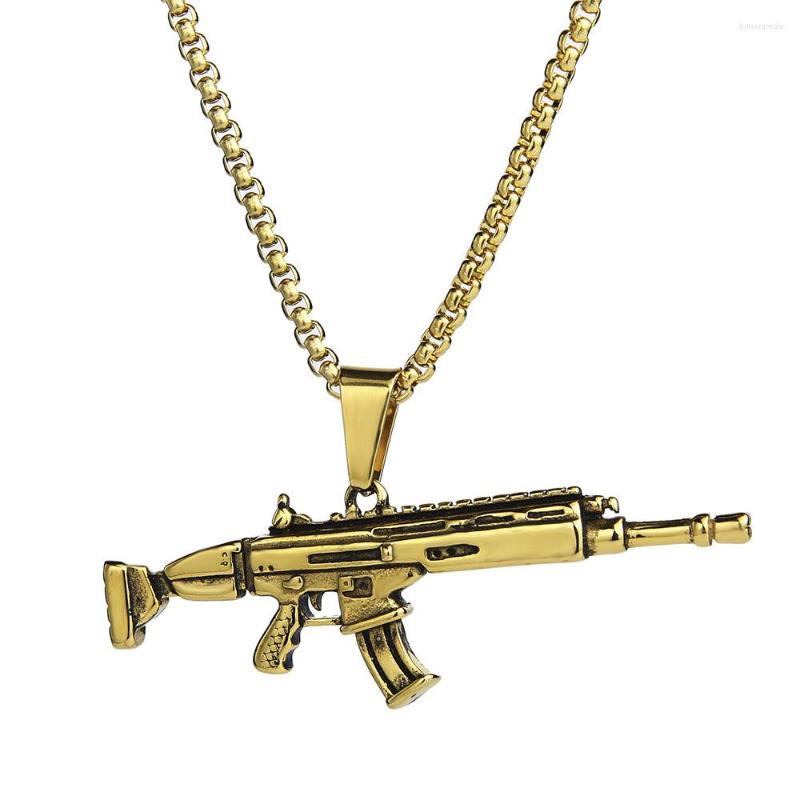Chains Men's Fashion Cool Gun Pendant Necklace European Hip Hop Jewelry Stainless Steel Chain Necklaces For Men
Chains Men's Fashion Cool Gun Pendant Necklace European Hip Hop Jewelry Stainless Steel Chain Necklaces For Men