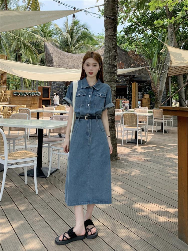 Party Dresses FMFSSOM Vintage Spring Summer Solid Slim Button Short Lady Dress A Line Turndown Collar Chiffon Pullover Women, Blue
Party Dresses FMFSSOM Vintage Spring Summer Solid Slim Button Short Lady Dress A Line Turndown Collar Chiffon Pullover Women, Blue