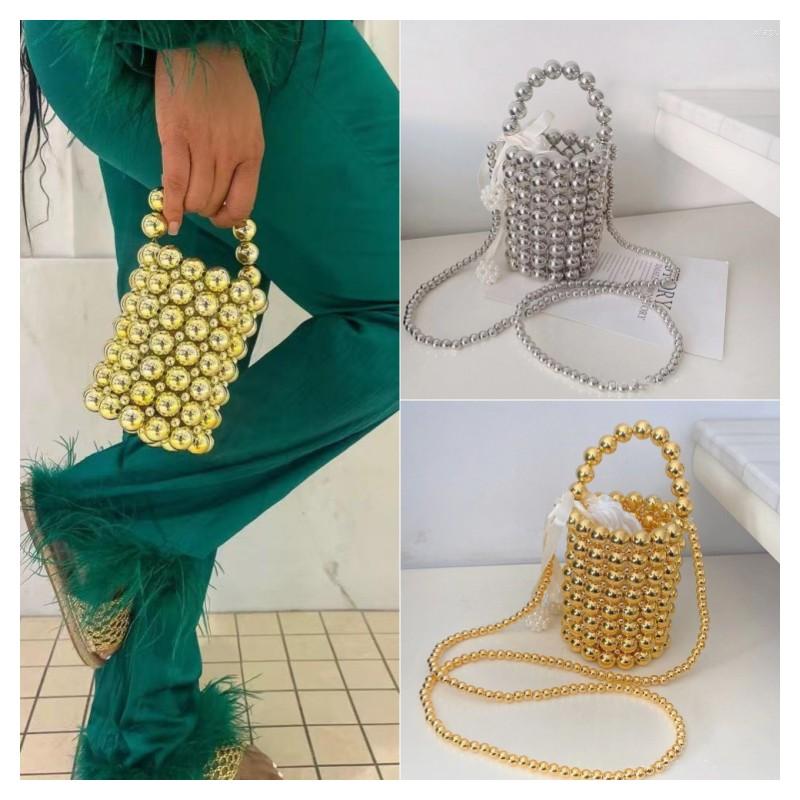 Evening Bags Fashion Designer Handbags Handmade Beaded Retro Pearl Bag Female Diagonal Mobile Phone Bucket Clutch, Gold
Evening Bags Fashion Designer Handbags Handmade Beaded Retro Pearl Bag Female Diagonal Mobile Phone Bucket Clutch, Gold