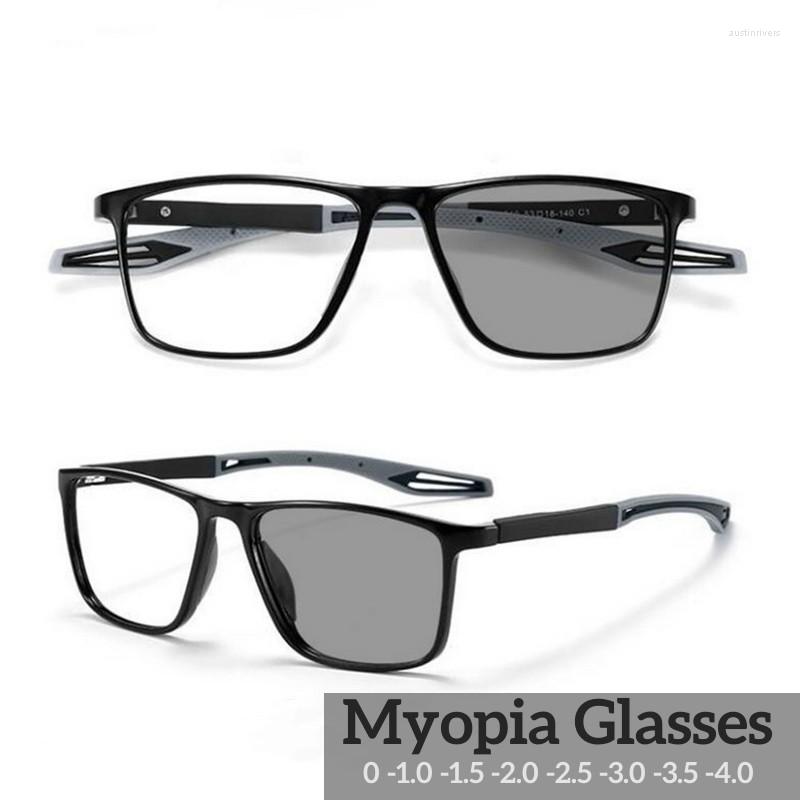 Sunglasses Pochromic Myopia Glasses Blue Light Blocking Color-Changing Computer Square Fashion Sports Eyeglasses Minus Diopters 2023
Sunglasses Pochromic Myopia Glasses Blue Light Blocking Color-Changing Computer Square Fashion Sports Eyeglasses Minus Diopters 2023