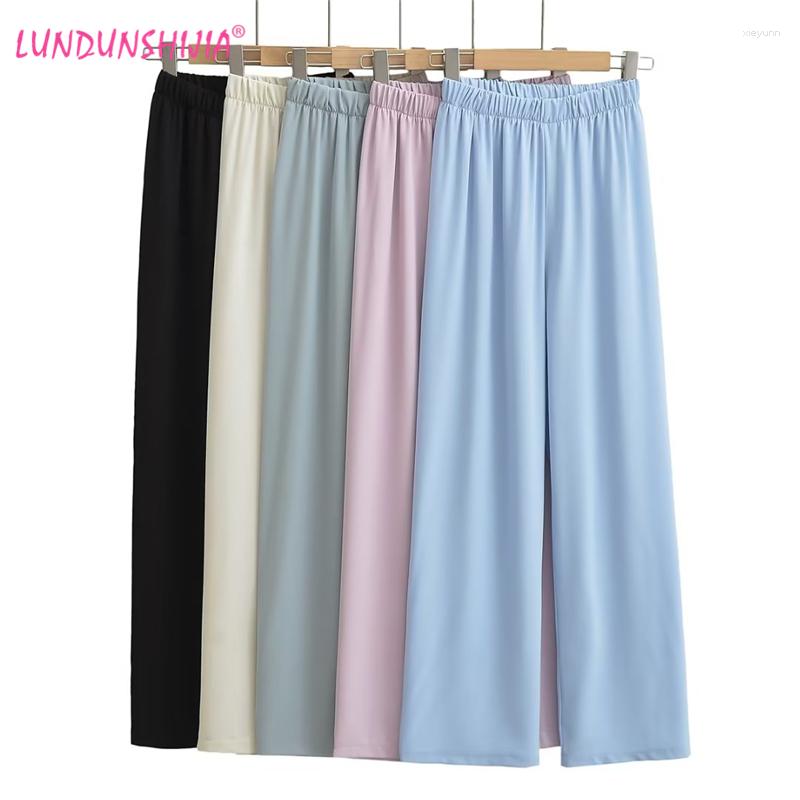 Women's Pants LUNDUNSHIJIA 2023 Spring Summer Women High Waist Straight Wide Leg Trousers Female Solid Suit 5 Colors, Light purple
Women's Pants LUNDUNSHIJIA 2023 Spring Summer Women High Waist Straight Wide Leg Trousers Female Solid Suit 5 Colors, Light purple
