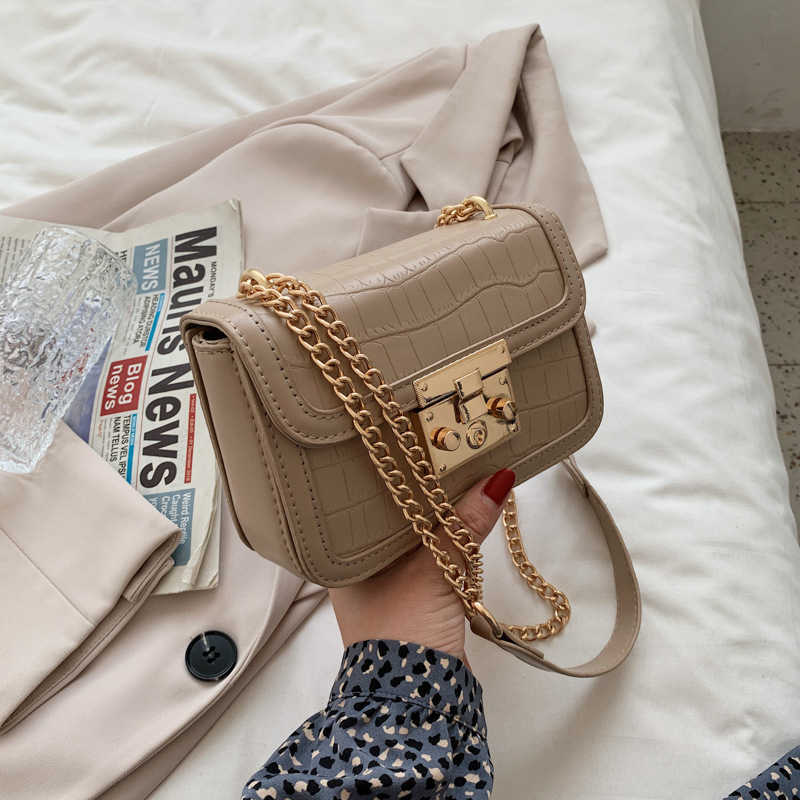 New Stone Pattern Simple Bag Fashion Texture Chain One Shoulder Women's Bag Foreign Style Cross Body Lock Buckle Small Square Bag, Black8 
New Stone Pattern Simple Bag Fashion Texture Chain One Shoulder Women's Bag Foreign Style Cross Body Lock Buckle Small Square Bag, Black8