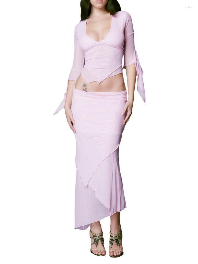 Two Piece Dress Vintage Lace Maxi Skirt Set Women 2 Outfit Strapless Split Tube Top And Summer Going Out Streetwear (Long, Pink 1
Two Piece Dress Vintage Lace Maxi Skirt Set Women 2 Outfit Strapless Split Tube Top And Summer Going Out Streetwear (Long, Pink 1