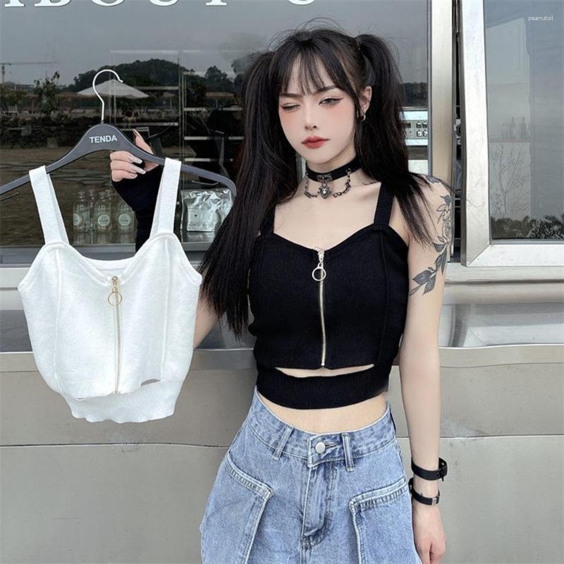 Women's Tanks Sleeveless Y2K Tops Women Zipper Camisoles Knitted Sexy With Hole Female Crop Top Solid Color Vest Summer, Black
Women's Tanks Sleeveless Y2K Tops Women Zipper Camisoles Knitted Sexy With Hole Female Crop Top Solid Color Vest Summer, Black