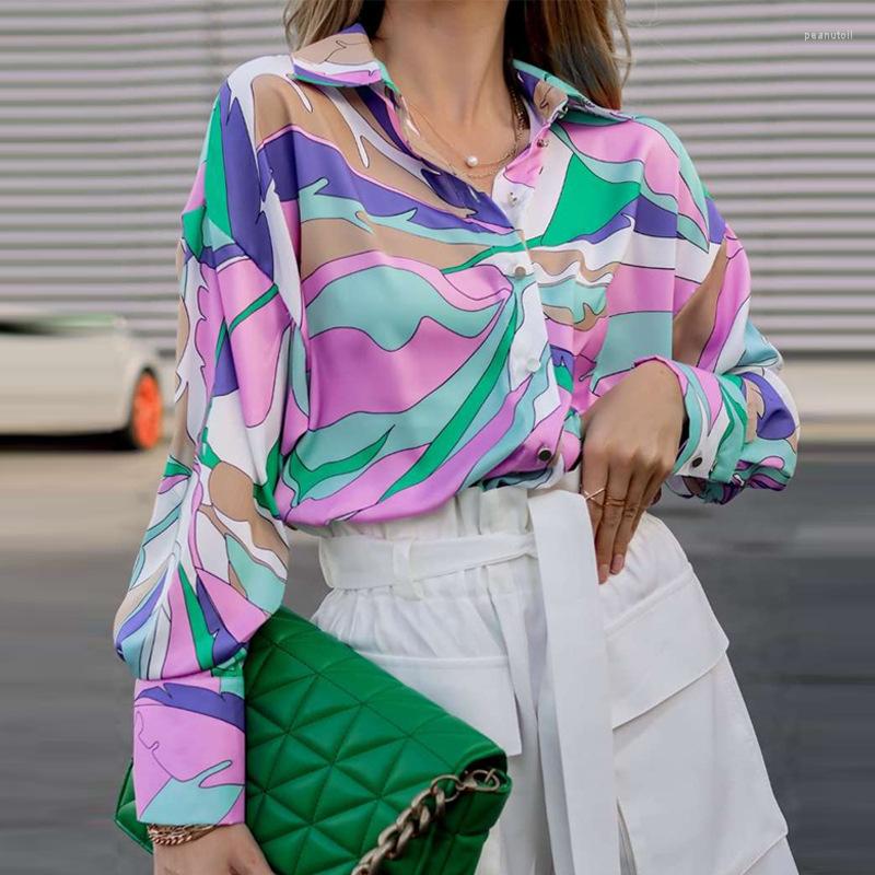 Women' Blouses Fashion Digital Printing Loose Shirt Striped Temperament Long-sleeved Top All-match Casual Beautiful Women, Color-4
Women' Blouses Fashion Digital Printing Loose Shirt Striped Temperament Long-sleeved Top All-match Casual Beautiful Women, Color-4