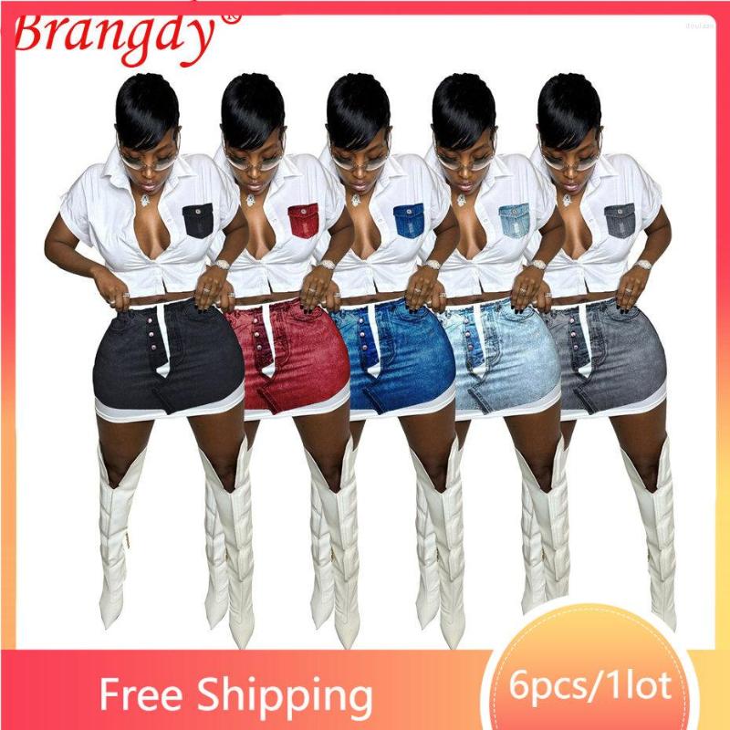 Work Dresses 6sets Summer Mini Dress Sets Women Skirt And Short Sleeve Shirts Outfits Club Vestido Bulk Items Wholesale Lots B10928, Light blue
Work Dresses 6sets Summer Mini Dress Sets Women Skirt And Short Sleeve Shirts Outfits Club Vestido Bulk Items Wholesale Lots B10928, Light blue