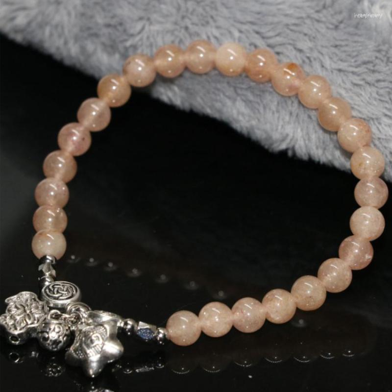 Strand Wholesale Price 6mm Round Beads Silver-plated Spacer Natural Strawberry Quartz Crystal Bracelet For Women Jewelry 7.5inch B1916
Strand Wholesale Price 6mm Round Beads Silver-plated Spacer Natural Strawberry Quartz Crystal Bracelet For Women Jewelry 7.5inch B1916