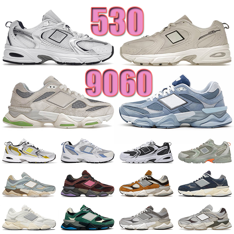 

new 9060 Sneakers balances shoes 990 v3 nb 530 Mens Women Rain Cloud Grey Sea Salt Bricks Wood Bodega Age of Discovery Blue Haze JJJJound Ivory bb 530s Trainers 9060s, B1 white silver navy