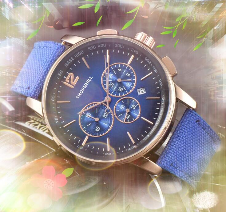 Popular Mens Three Eyes Dial Watches Stopwatch 41MM Fabric Leather Belt Clock Quartz Movement Chronograph Vintage all the crime High Quality Wristwatch Gifts, As pic
Popular Mens Three Eyes Dial Watches Stopwatch 41MM Fabric Leather Belt Clock Quartz Movement Chronograph Vintage all the crime High Quality Wristwatch Gifts, As pic
