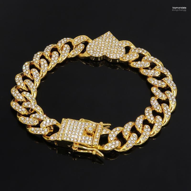 Link Bracelets Chain Luxury Fashion Rhinestone Bracelet Women Men Hip Hop Cuban Necklace Simple Design Gold Silver Color Jewelry Gifts
Link Bracelets Chain Luxury Fashion Rhinestone Bracelet Women Men Hip Hop Cuban Necklace Simple Design Gold Silver Color Jewelry Gifts