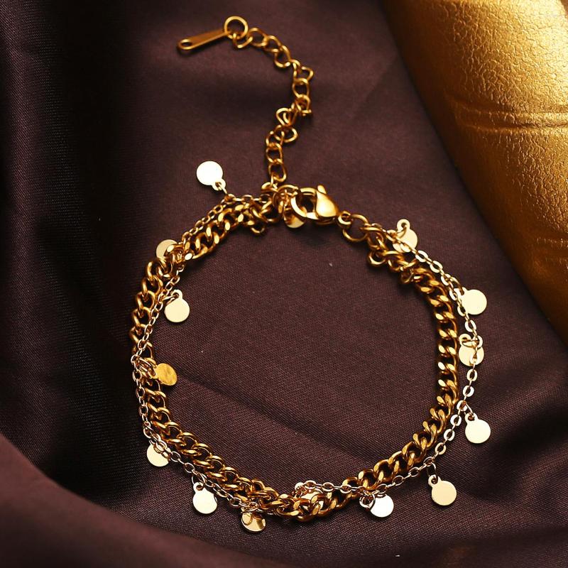 Charm Bracelets Fashion Geometry Double Chain For Women Men Gold Color Bracelet Birthday Gift Party Jewelry Accessories
Charm Bracelets Fashion Geometry Double Chain For Women Men Gold Color Bracelet Birthday Gift Party Jewelry Accessories