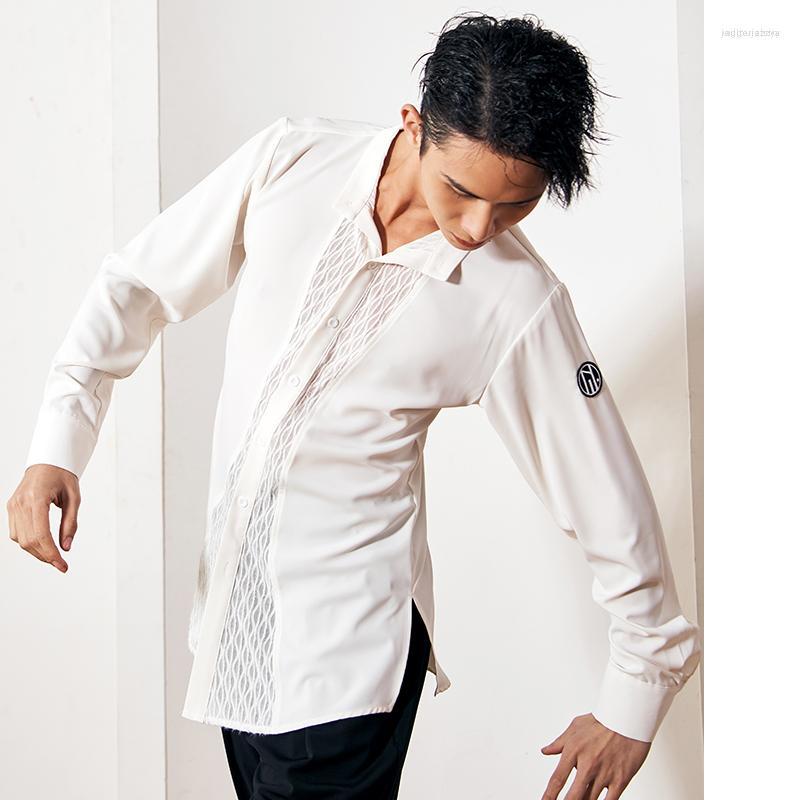 Stage Wear Latin Dance Tops For Men Long-Sleeved Black And White Shirt Women Practice Clothes National Standard Costumes DN11549, Black top
Stage Wear Latin Dance Tops For Men Long-Sleeved Black And White Shirt Women Practice Clothes National Standard Costumes DN11549, Black top